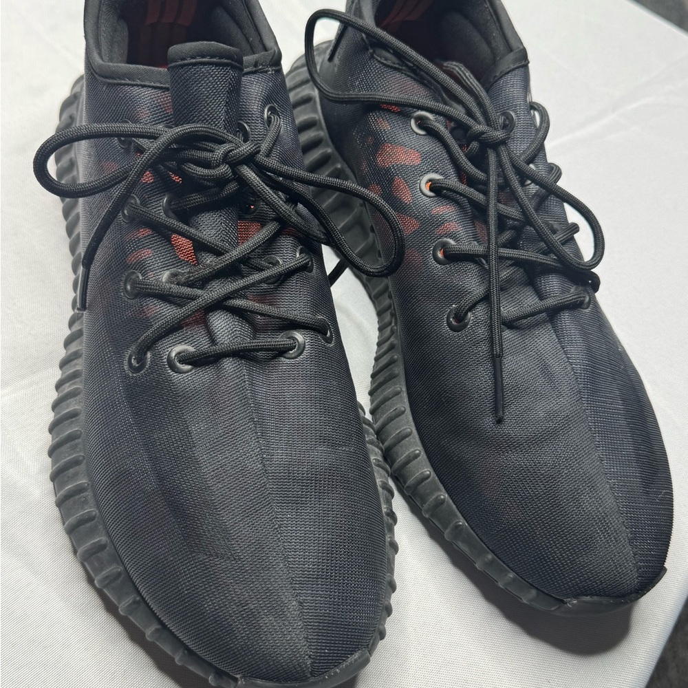 Adidas Men's Black and Red Athletic Sneakers